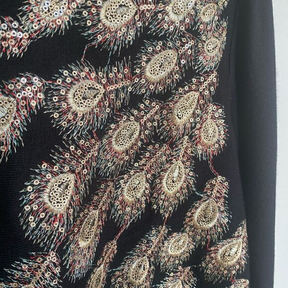 NWT Alfani Black Peacock Sweater Size Medium - Picture 5 of 5